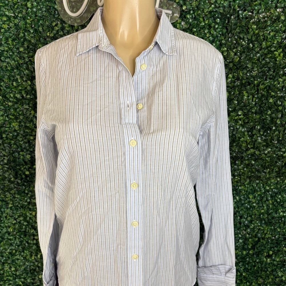 Banana Republic Dillon Shirt Blue Striped Button Down Shirt Size S
